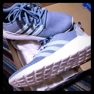Pastel Blue and white Adidas sneakers 9.5